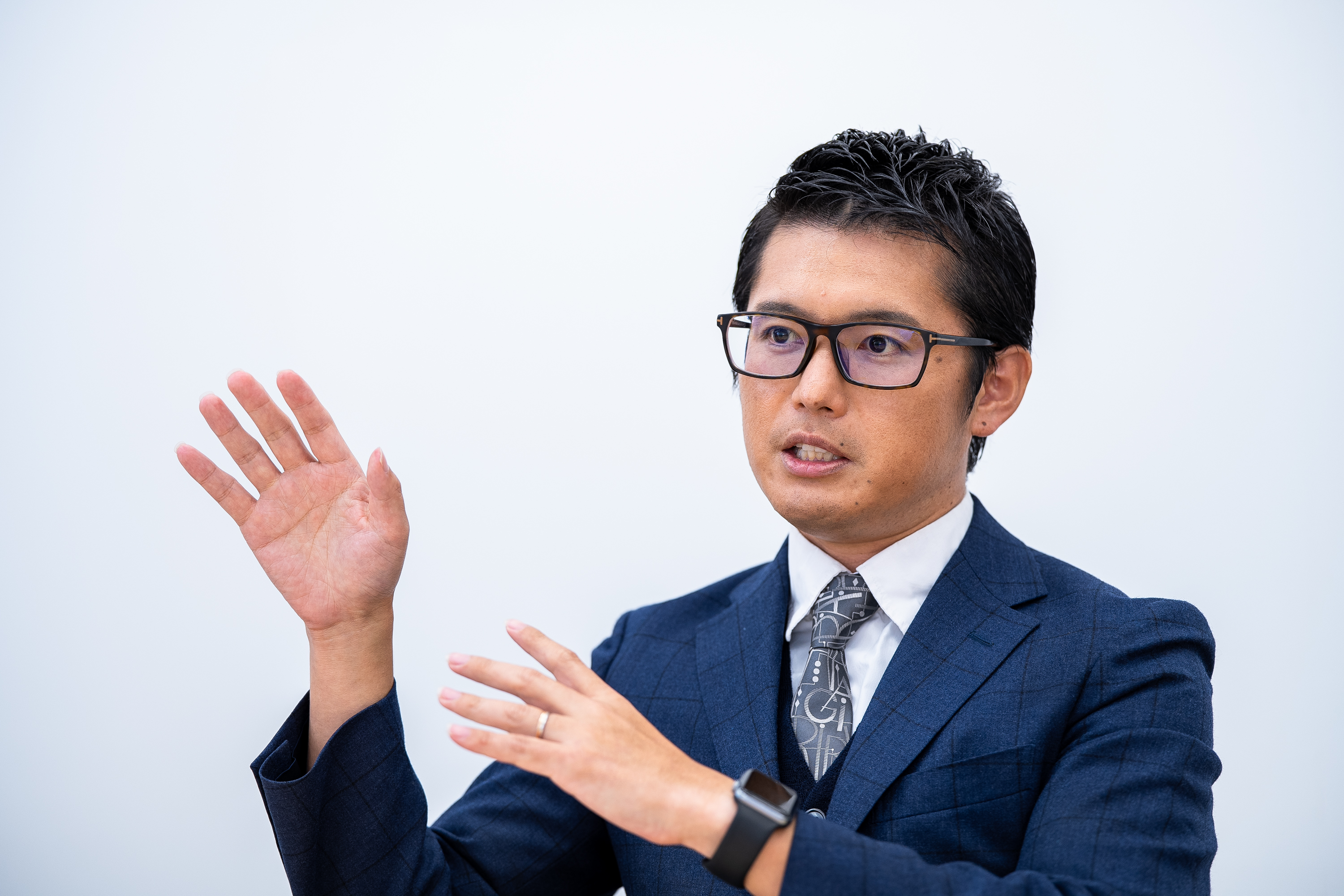 インタビューの様子